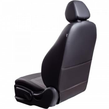 8 999 р. Комплект чехлов для сидений (7 мест Илана+Орегон) ТУРИН СТ Lord Autofashion  ГАЗ ГАЗель ( 2705,  3221,  3221,Бизнес,  2705,Бизнес) (1995-2025) дорестайлинг цельнометаллический фургон, дорестайлинг автобус, 1-ый рестайлинг автобус, 1-ый рестайлинг цельнометаллический фургон, 2-ой рестайлинг автобус, 2-ой рестайлинг цельнометаллический фургон (черный, вставка серая, строчка серая)  с доставкой в г. Воронеж. Увеличить фотографию 2