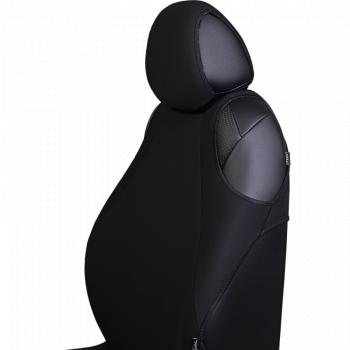 1 699 р. Универсальные чехлы сидений (майка 2 места Трикотаж) Lord Autofashion   (черный)  с доставкой в г. Воронеж. Увеличить фотографию 3