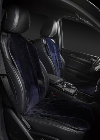 14 949 р. Накидка на сиденье (1 место Р. 4418 натур. мех) Меховая Lord Autofashion   (черника 12мм, строчка черная)  с доставкой в г. Воронеж. Увеличить фотографию 5