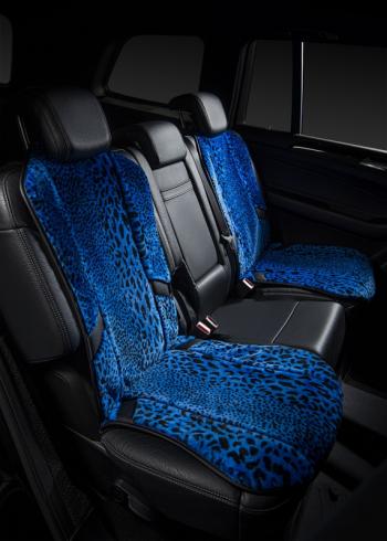 14 949 р. Накидка на сиденье (1 место Р. 5419 натур. мех) Меховая Lord Autofashion   (рысь-леопард на синем, строчка черная)  с доставкой в г. Воронеж. Увеличить фотографию 10