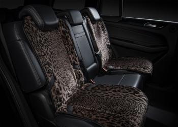 14 949 р. Накидка на сиденье (1 место Р. 7415 натур. мех) Меховая Lord Autofashion   (рысь-леопард на коричневом, строчка чёрная)  с доставкой в г. Воронеж. Увеличить фотографию 6