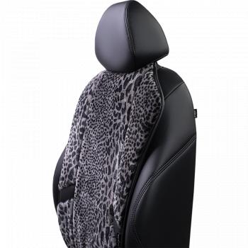 1 000 000 р. Накидка на сиденье (1 место Р. 6217 натур. мех) Меховая Lord Autofashion   (рысь-леопард на сером, строчка чёрная)  с доставкой в г. Воронеж. Увеличить фотографию 8