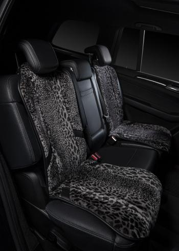 1 000 000 р. Накидка на сиденье (1 место Р. 6217 натур. мех) Меховая Lord Autofashion   (рысь-леопард на сером, строчка чёрная)  с доставкой в г. Воронеж. Увеличить фотографию 5