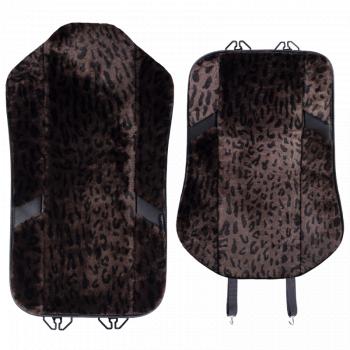 14 949 р. Накидка на сиденье (1 место Р. 7519 натур. мех) Меховая Lord Autofashion   (орех-леопард, строчка черная)  с доставкой в г. Воронеж. Увеличить фотографию 6