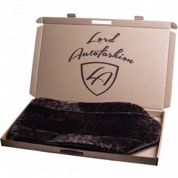 14 949 р. Накидка на сиденье (1 место Р. 7519 натур. мех) Меховая Lord Autofashion   (орех-леопард, строчка черная)  с доставкой в г. Воронеж. Увеличить фотографию 7