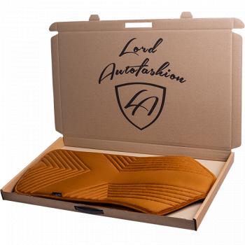 2 579 р. Накидка на сиденье (1 место Афины) ЛЮКС ст ВАН ВЭЙ Lord Autofashion   (бронза, строчка светло-коричневая)  с доставкой в г. Воронеж. Увеличить фотографию 5