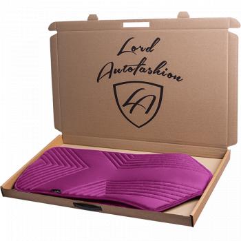 2 579 р. Накидка на сиденье (1 место Афины) ЛЮКС ст ВАН ВЭЙ Lord Autofashion   (фуксия, строчка темно-лиловая)  с доставкой в г. Воронеж. Увеличить фотографию 4