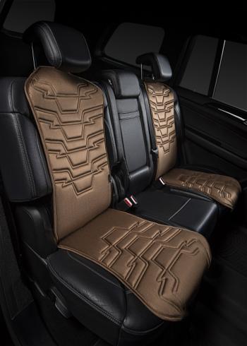 2 579 р. Накидка на сиденье (1 место Афины) ЛЮКС ст ФОРТ Lord Autofashion   (бежевый, строчка коричневая )  с доставкой в г. Воронеж. Увеличить фотографию 2