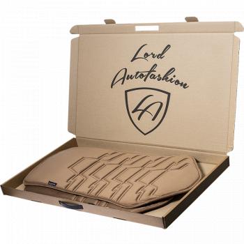2 579 р. Накидка на сиденье (1 место Афины) ЛЮКС ст ФОРТ Lord Autofashion   (бежевый, строчка коричневая )  с доставкой в г. Воронеж. Увеличить фотографию 10