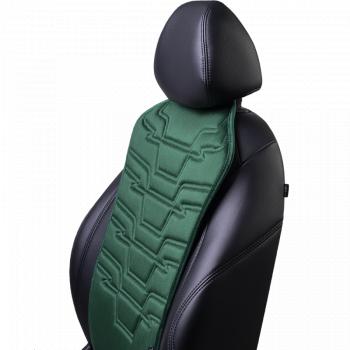 2 579 р. Накидка на сиденье (1 место Афины) ЛЮКС ст ФОРТ Lord Autofashion   (зеленый, строчка темно-зеленая)  с доставкой в г. Воронеж. Увеличить фотографию 5