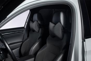 287 р. Подушка-косточка (жаккард) Lord Autofashion   (черный, строчка Ёж белая)  с доставкой в г. Воронеж. Увеличить фотографию 3