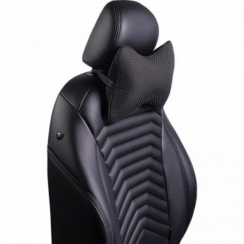 287 р. Подушка-косточка (жаккард) Lord Autofashion   (черный, строчка Ёж белая)  с доставкой в г. Воронеж. Увеличить фотографию 4