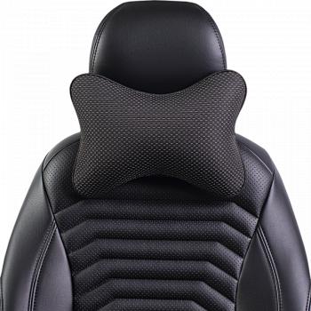287 р. Подушка-косточка (жаккард) Lord Autofashion   (черный, строчка Ёж белая)  с доставкой в г. Воронеж. Увеличить фотографию 7