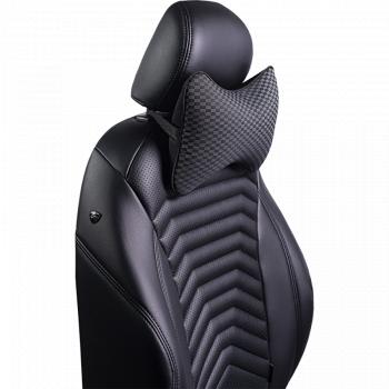 287 р. Подушка-косточка (жаккард) Lord Autofashion   (черный, строчка Прямоугольник черная)  с доставкой в г. Воронеж. Увеличить фотографию 3
