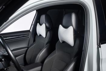 329 р. Подушка-косточка (Илана+Орегон) Lord Autofashion   (белый, строчка белая)  с доставкой в г. Воронеж. Увеличить фотографию 3