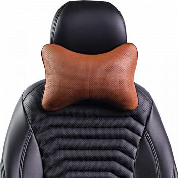 329 р. Подушка-косточка (Илана+Орегон) Lord Autofashion   (коричневый, строчка коричневая)  с доставкой в г. Воронеж. Увеличить фотографию 6