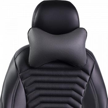 329 р. Подушка-косточка (Илана+Орегон) Lord Autofashion   (черный, строчка серая)  с доставкой в г. Воронеж. Увеличить фотографию 5