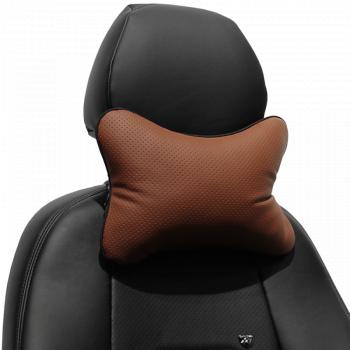 329 р. Подушка-косточка (Илана+Орегон) Lord Autofashion   (черный, строчка темно-коричневая)  с доставкой в г. Воронеж. Увеличить фотографию 2