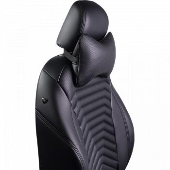 329 р. Подушка-косточка (Илана+Орегон) Lord Autofashion   (черный, строчка черная)  с доставкой в г. Воронеж. Увеличить фотографию 5