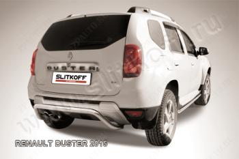 Защита заднего бампера d57 скоба Slitkoff Renault Duster HS рестайлинг (2015-2021)