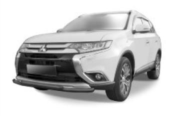 14 749 р. Защита переднего бампера d57+d42 двойная Slitkoff  SSANGYONG Actyon (2010-2013) дорестайлинг (нержавейка полированная)  с доставкой в г. Воронеж. Увеличить фотографию 2