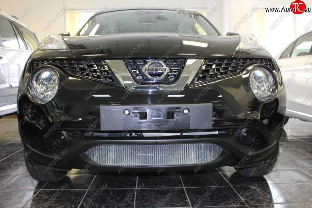 3 179 р. Защитная сетка в бампер (низ, ячейка 3х7 мм) Стрелка11 Стандарт Nissan Juke 1 YF15 рестайлинг (2014-2020) (Хром) с доставкой в г. Воронеж Увеличить фотографию 1 3 179 р. Защитная сетка в бампер (низ, ячейка 3х7 мм) Стрелка11 Стандарт Nissan Juke 1 YF15 рестайлинг (2014-2020) (Хром) с доставкой в г. Воронеж