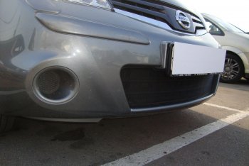 2 999 р. Защитная сетка в бампер (низ, ячейка 3х7 мм) Стрелка11 Стандарт Nissan Note 1 E11 рестайлинг (2008-2013) (Чёрная)  с доставкой в г. Воронеж. Увеличить фотографию 4