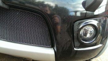 4 099 р. Защитная сетка в бампер (низ, ячейка 4х10 мм) Alfeco Премиум Mitsubishi L200 4  дорестайлинг (2006-2014)  с доставкой в г. Воронеж. Увеличить фотографию 4