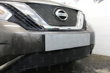 4 399 р. Защитная сетка в бампер (низ, ячейка 4х10 мм) Стрелка11 Премиум Nissan Murano 3 Z52 дорестайлинг (2015-2022) (Чёрная)  с доставкой в г. Воронеж. Увеличить фотографию 3