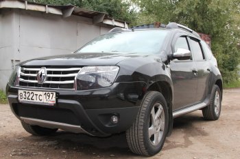 4 299 р. Защитная сетка в бампер (низ, ячейка 4х10 мм) Стрелка11 Премиум Renault Duster HS дорестайлинг (2010-2015) (Чёрная)  с доставкой в г. Воронеж. Увеличить фотографию 2