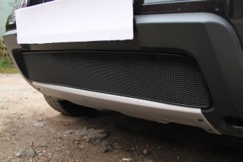 4 299 р. Защитная сетка в бампер (низ, ячейка 4х10 мм) Стрелка11 Премиум Renault Duster HS дорестайлинг (2010-2015) (Чёрная)  с доставкой в г. Воронеж. Увеличить фотографию 3