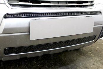 3 899 р. Защитная сетка в бампер (низ, ячейка 4х10 мм) Стрелка11 Премиум  Subaru Forester  SH (2008-2013) (Чёрная)  с доставкой в г. Воронеж. Увеличить фотографию 3