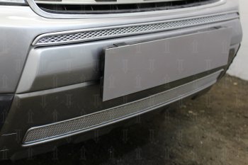 4 099 р. Защитная сетка в бампер (низ, ячейка 4х10 мм) Стрелка11 Премиум  Subaru Forester  SH (2008-2013) (Хром)  с доставкой в г. Воронеж. Увеличить фотографию 3