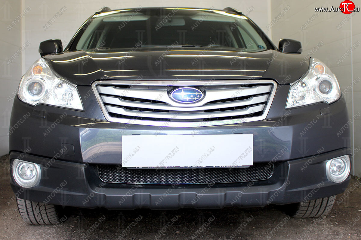 4 099 р. Защитная сетка в бампер (низ, ячейка 4х10 мм) Стрелка11 Премиум Subaru Outback BR/B14 дорестайлинг универсал (2009-2013) (Чёрная)  с доставкой в г. Воронеж