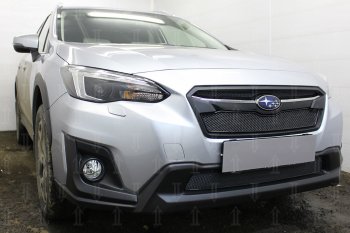 4 299 р. Защитная сетка в бампер (низ, ячейка 4х10 мм) Стрелка11 Премиум Subaru XV GT/G24 дорестайлинг (2017-2021) (Чёрная)  с доставкой в г. Воронеж. Увеличить фотографию 3