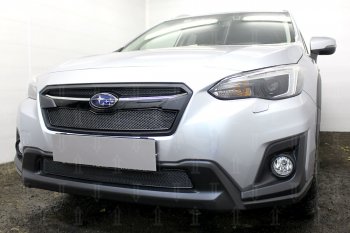 4 299 р. Защитная сетка в бампер (низ, ячейка 4х10 мм) Стрелка11 Премиум Subaru XV GT/G24 дорестайлинг (2017-2021) (Чёрная)  с доставкой в г. Воронеж. Увеличить фотографию 4