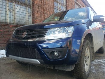 4 299 р. Защитная сетка в бампер (низ, ячейка 4х10 мм) Стрелка11 Премиум  Suzuki Grand Vitara ( JT 5 дверей,  JT) (2012-2016) 2-ой рестайлинг, 3 двери 2-ой рестайлинг (Чёрная)  с доставкой в г. Воронеж. Увеличить фотографию 3