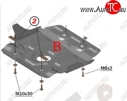 6 549 р. Защита картера двигателя (V-4,6) Alfeco  Lexus GX460  J150 (2009-2022) дорестайлинг, 1-ый рестайлинг, 2-ой рестайлинг (Алюминий 3 мм)  с доставкой в г. Воронеж