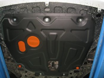 Защита картера двигателя и КПП (установка на пыльник на кронштейны) Alfeco KIA Rio  X-line (2017-2021) (Алюминий 4 мм)