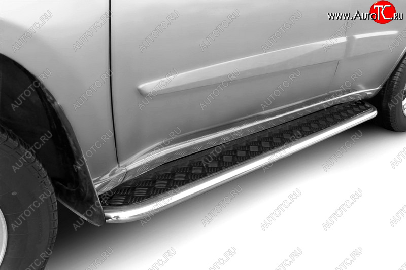 22 999 р. Защита штатных порогов Arbori d42 с листом(чёрный квинтет) CHERY TIGGO FL 2013-  Черри Тигго 5 Arbori afzdactfl12  с доставкой в г. Воронеж