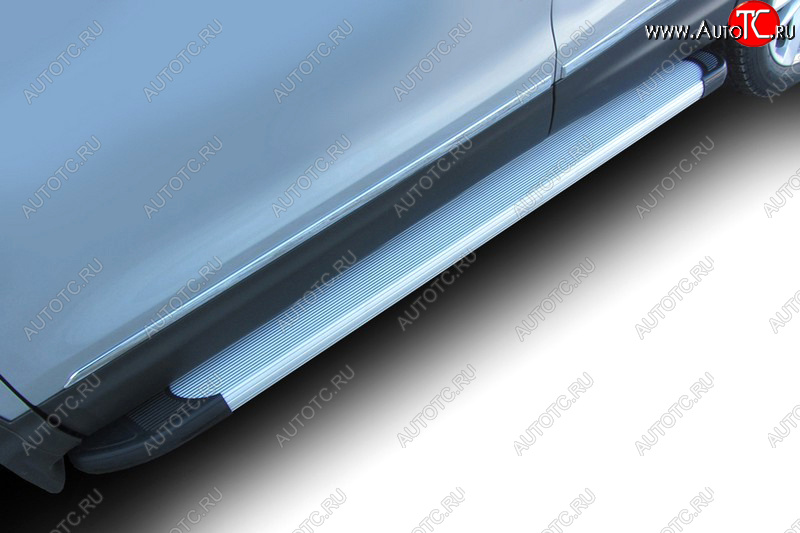 22 849 р. Комплект алюминиевых порогов Arbori Optima Silver 1700 для NISSAN Qashqai 2014-2019  Ниссан Кашкай Arbori afzdaalniq02  с доставкой в г. Воронеж