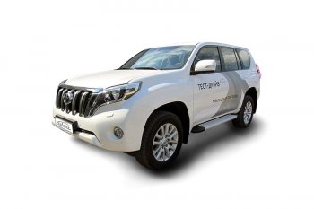 21 999 р. Комплект алюминиевых порогов Arbori Optima Silver 1600 для TOYOTA Land Cruiser Prado 2014-2017  Тойота Ленд крузер прадо Arbori afzdaaltop1402  с доставкой в г. Воронеж. Увеличить фотографию 1