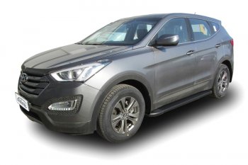 23 999 р. Комплект алюминиевых порогов Arbori Optima Black 1800 для HYUNDAI Santa Fe 2012-2016  Хендай Санта Фе Arbori afzdaalhsft1201  с доставкой в г. Воронеж. Увеличить фотографию 1