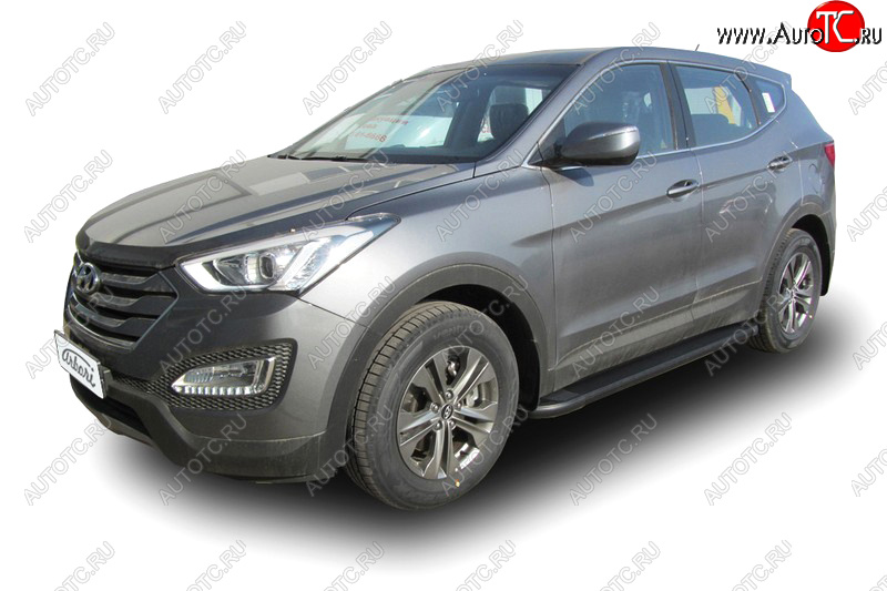 23 999 р. Комплект алюминиевых порогов Arbori Optima Black 1800 для HYUNDAI Santa Fe 2012-2016  Хендай Санта Фе Arbori afzdaalhsft1201  с доставкой в г. Воронеж