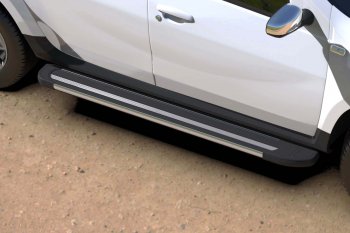 Комплект алюминиевых порогов Arbori Luxe Black 1800 для RENAULT Duster 2015-2021  Рено Дастер Arbori afzdaalrd1503