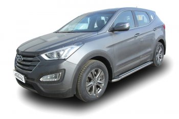 19 349 р. Комплект алюминиевых порогов Arbori Luxe Black 1800 для HYUNDAI Santa Fe 2012-2016  Хендай Санта Фе Arbori afzdaalhsft1203  с доставкой в г. Воронеж. Увеличить фотографию 1