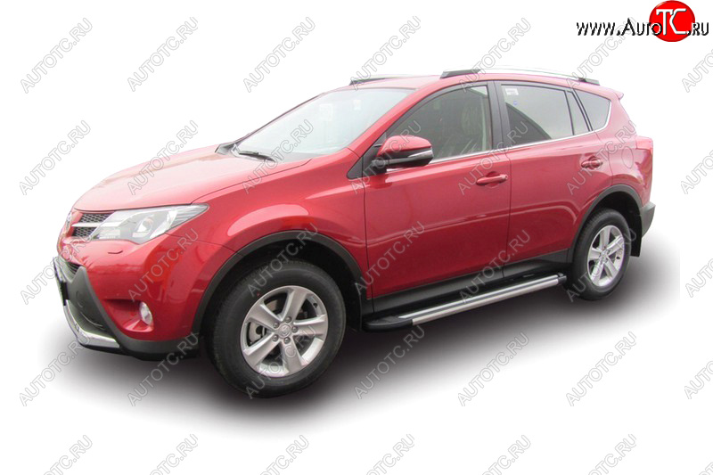 25 999 р. Комплект алюминиевых порогов Arbori Luxe Black 1700 для TOYOTA RAV4 2013-2015  Тойота Рав 4 Arbori afzdaaltr41303  с доставкой в г. Воронеж