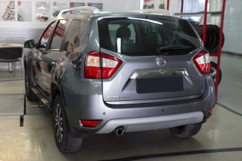 1 899 р. Накладка на задний бампер для Nissan Terrano 2014-2015, шагрень  Ниссан Террано Русская Артель nntr-028702  с доставкой в г. Воронеж. Увеличить фотографию 1