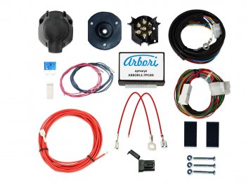 9 999 р. Универсальный комплект электрооборудования ARBORI для ТСУ Smart Connect CAN (7 PIN) с блоком согласования и функцией отключения парктроника Arbori arbori.e.7pcan  с доставкой в г. Воронеж. Увеличить фотографию 1