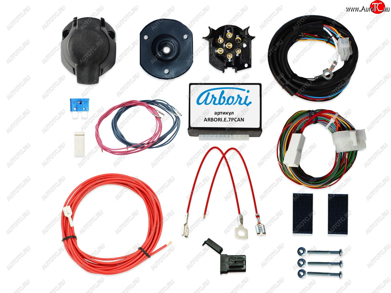9 999 р. Универсальный комплект электрооборудования ARBORI для ТСУ Smart Connect CAN (7 PIN) с блоком согласования и функцией отключения парктроника Arbori arbori.e.7pcan  с доставкой в г. Воронеж